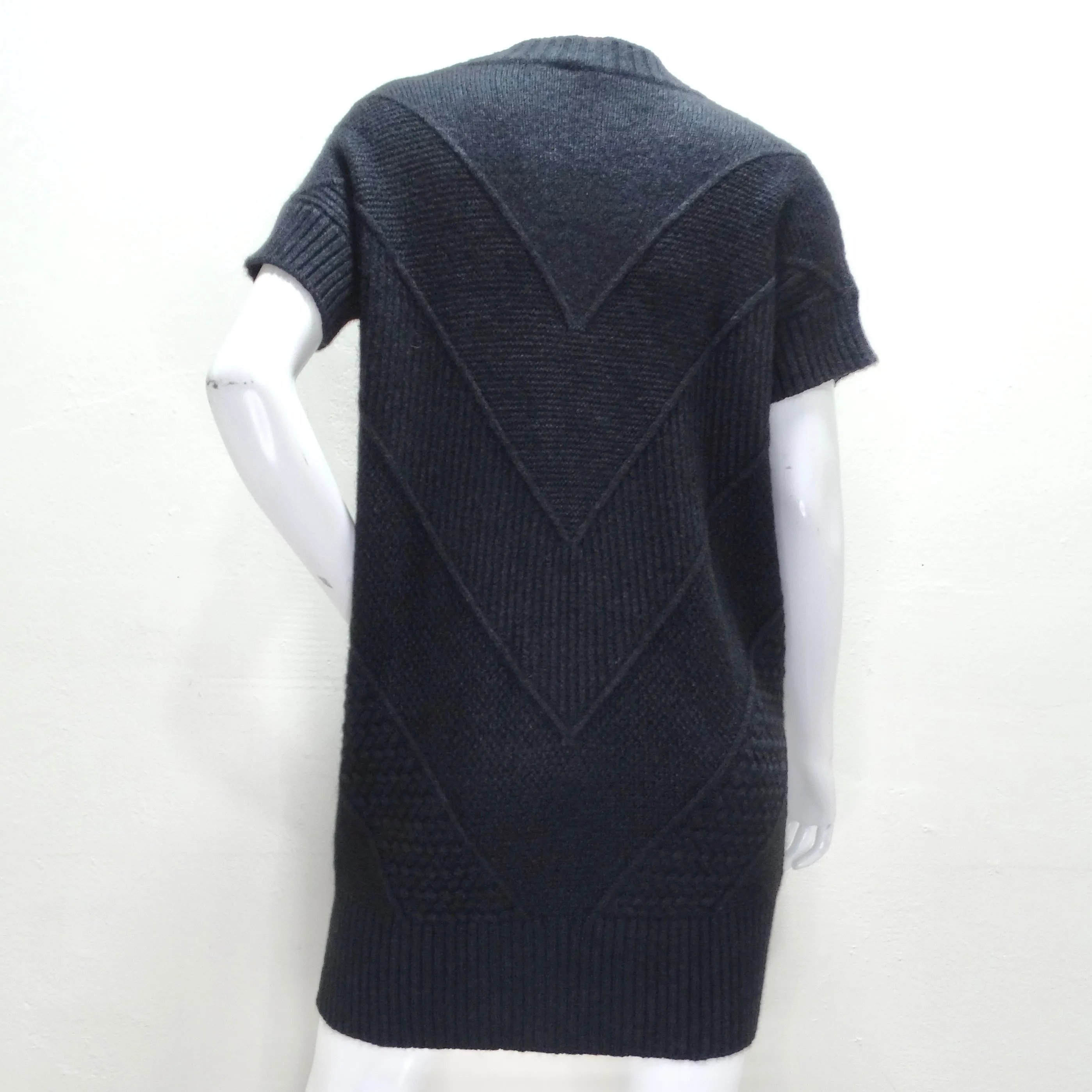 Chanel 2008 Black Wool Blend Sweater Dress