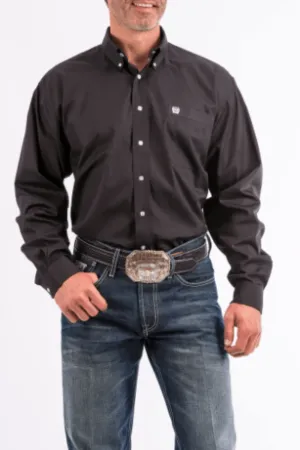 Cinch Mens Classic Fit Shirt Solid Black