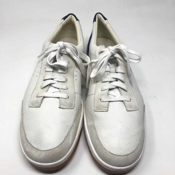 Clarks Men’s Active Air White and Blue Leather Sneakers Size 13