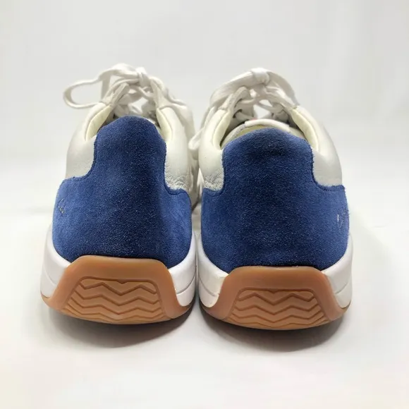 Clarks Men’s Active Air White and Blue Leather Sneakers Size 13
