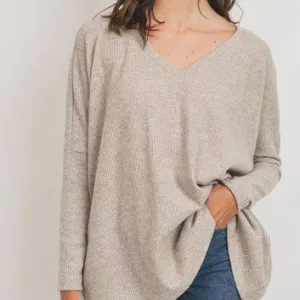 Classic V-Neck Sweater Top