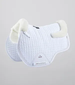 Close Contact Merino Wool European Saddle Pad - GP/Jump Square White/Natural Wool