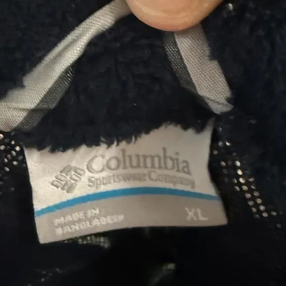 Columbia Zip-up Without Hood  Powder Lite II Casual Jacket Size XL in Dark Navy