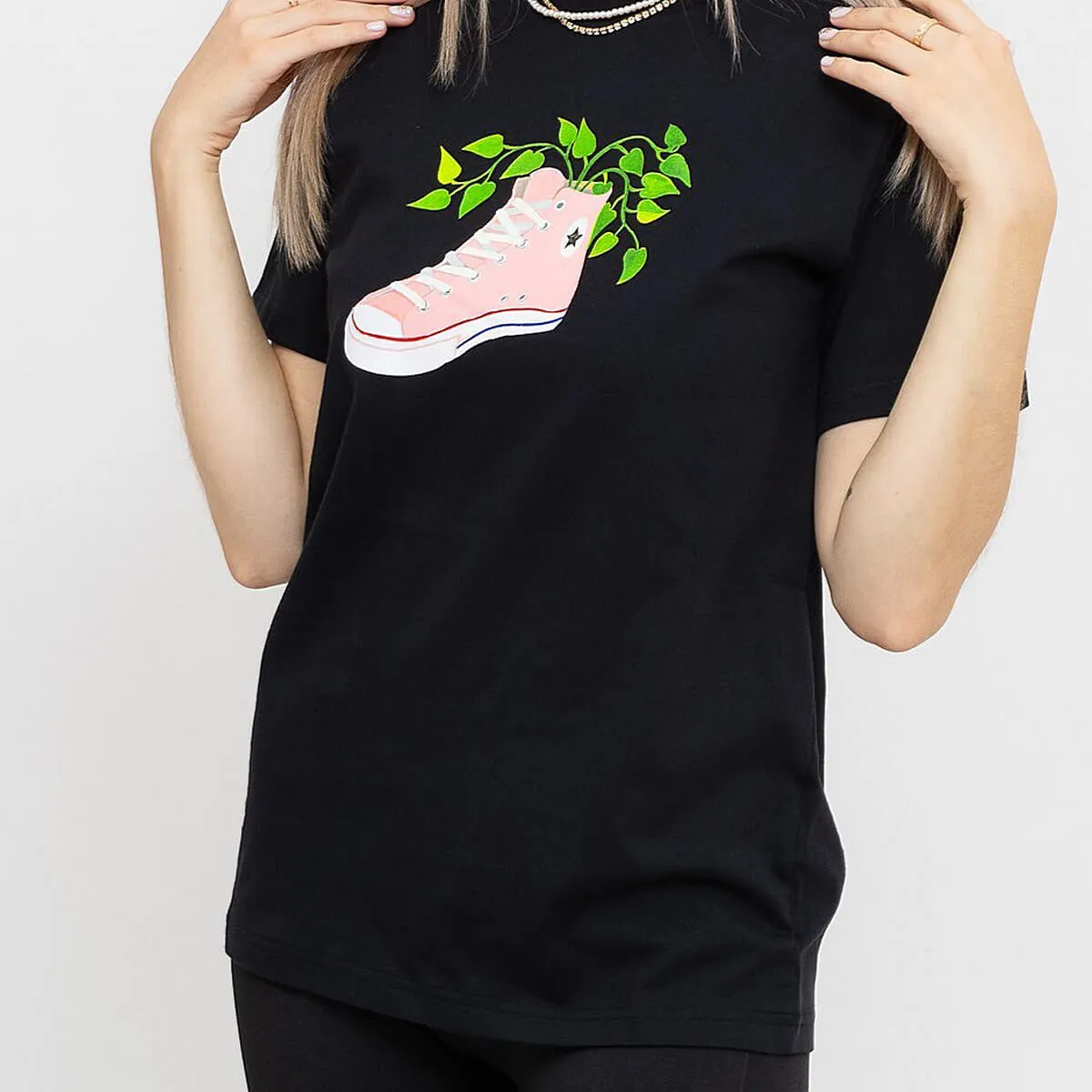 Converse LET'S GROW SNEAKER TEE BLACK