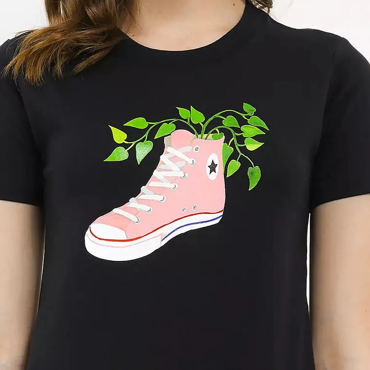 Converse LET'S GROW SNEAKER TEE BLACK