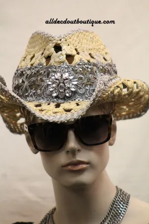 Cowgirl Hat | Rhinestone Jewels W/Pendant