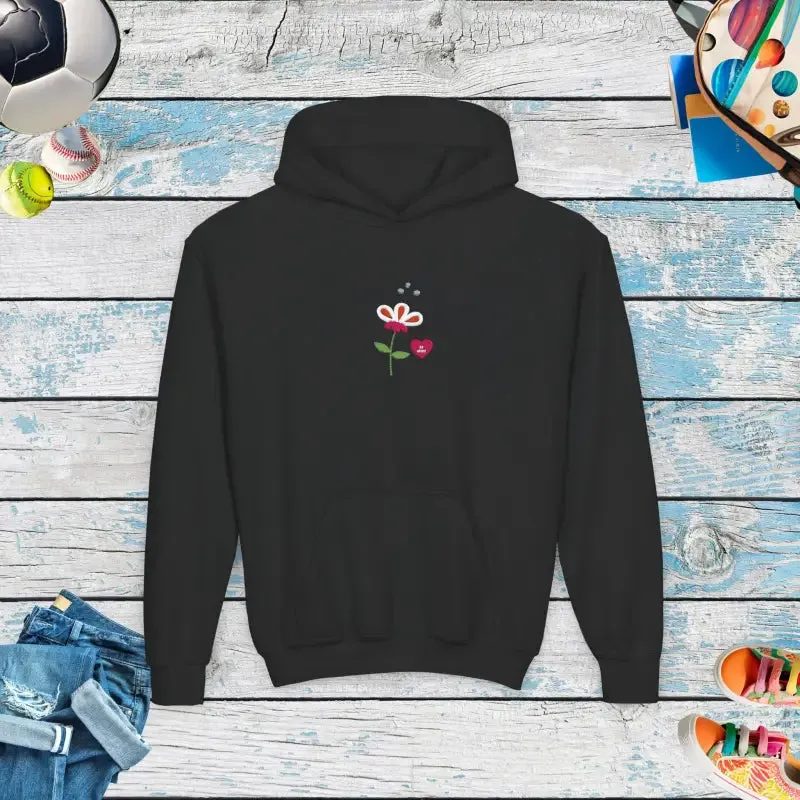 Cozy Heavy Blend Youth Flower Hoodie Ultimate Comfort