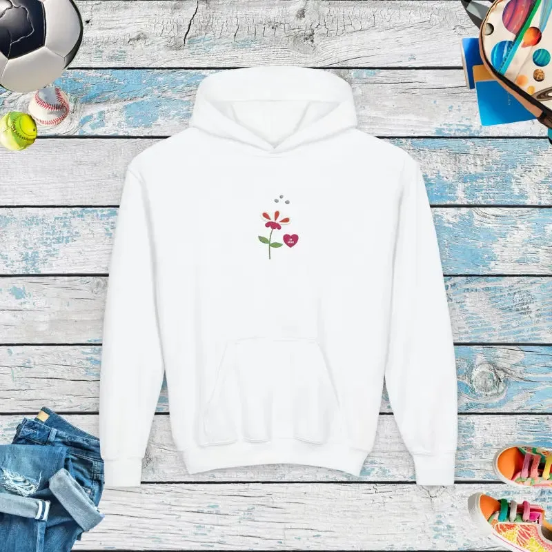 Cozy Heavy Blend Youth Flower Hoodie Ultimate Comfort