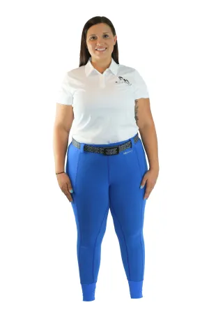 Curvy Riding Tights | Blue