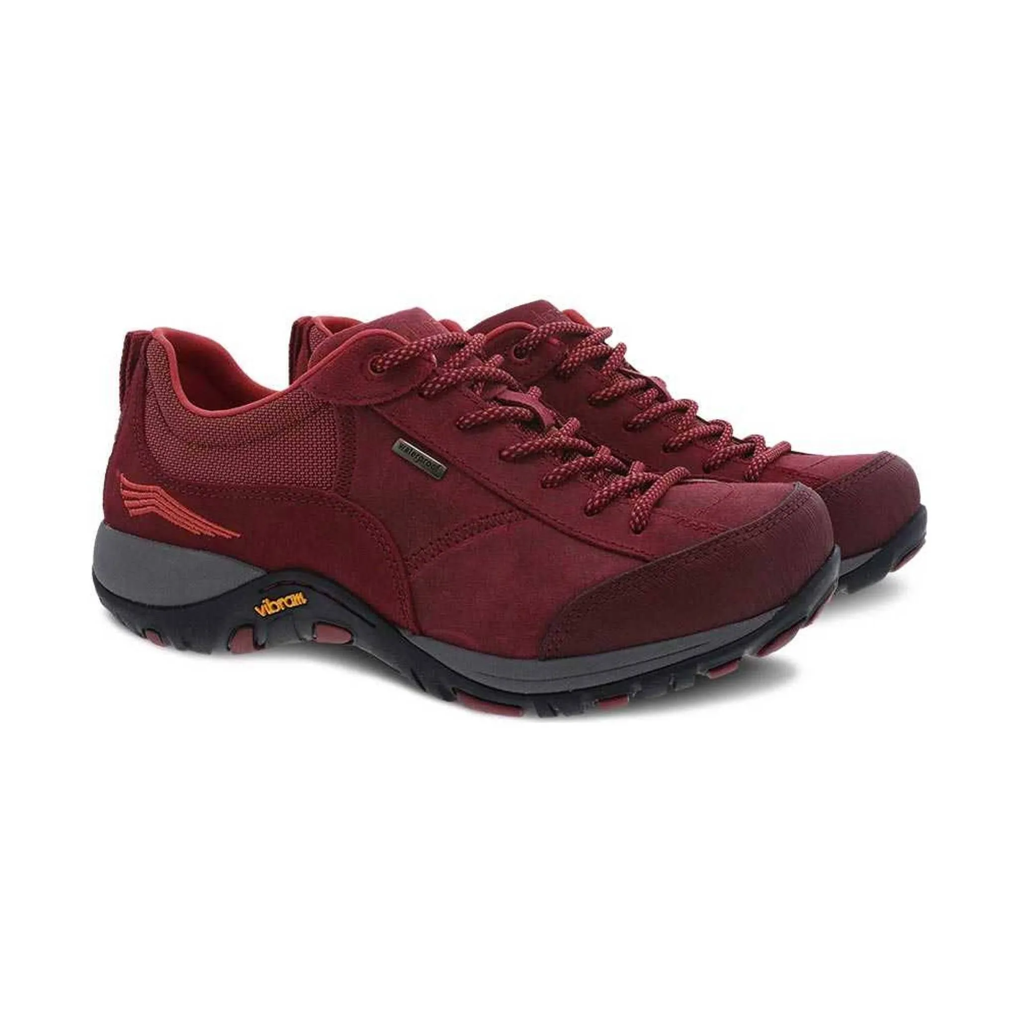 Dansko Women's Paisley Waterproof Sneaker - Red Burnished Suede