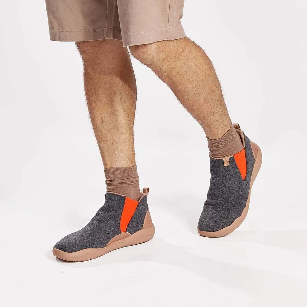 Deep Grey Wool Boots Granada Men
