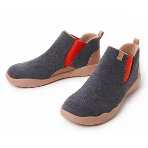 Deep Grey Wool Boots Granada Men