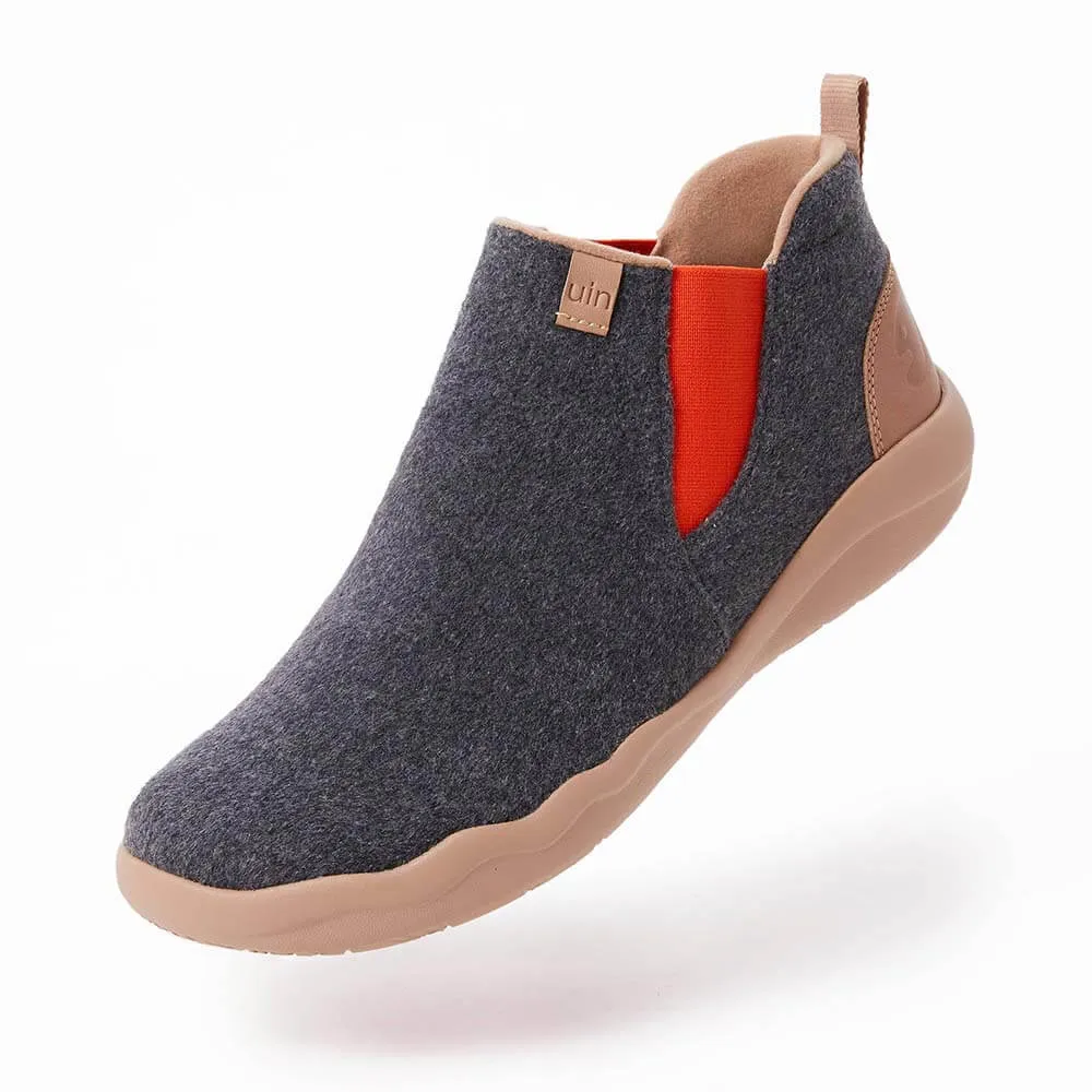 Deep Grey Wool Boots Granada Men