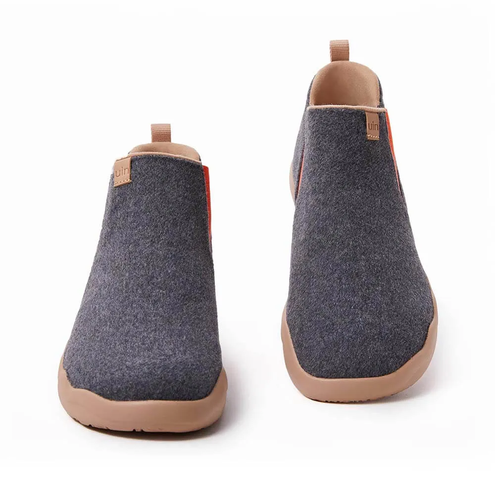 Deep Grey Wool Boots Granada Men