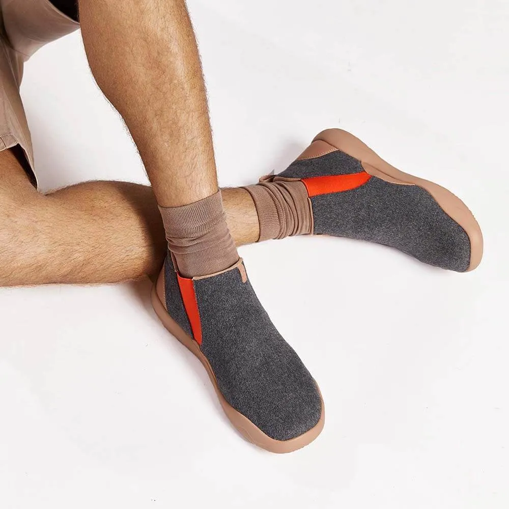 Deep Grey Wool Boots Granada Men