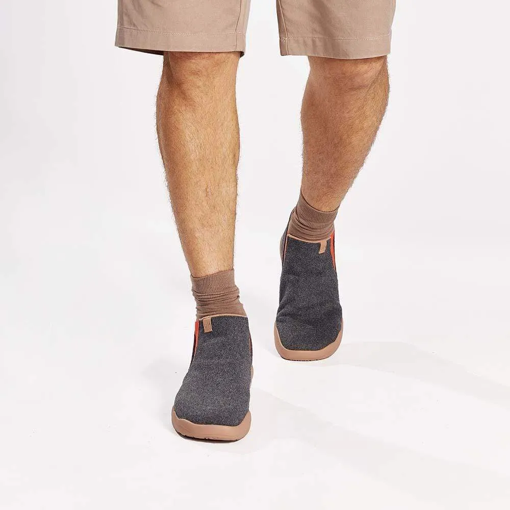 Deep Grey Wool Boots Granada Men