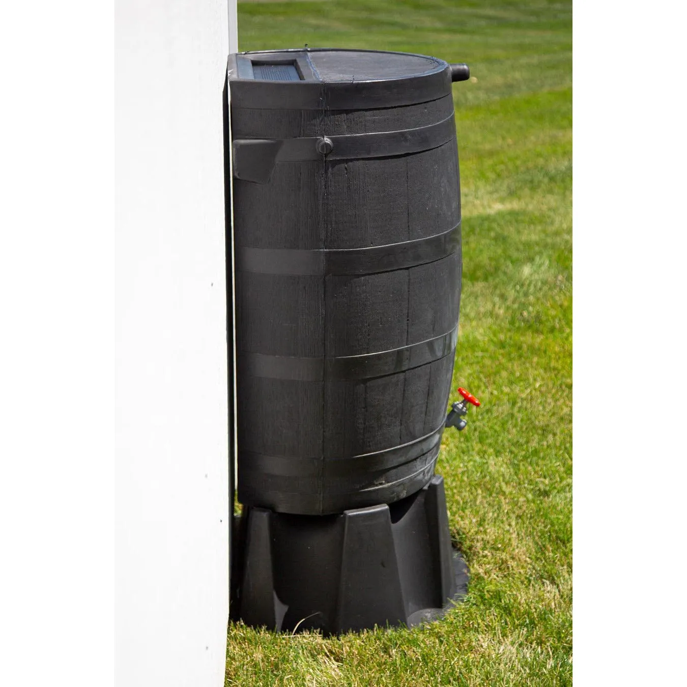 Earth Friendly Rain Barrel - Black w/ Flat-back