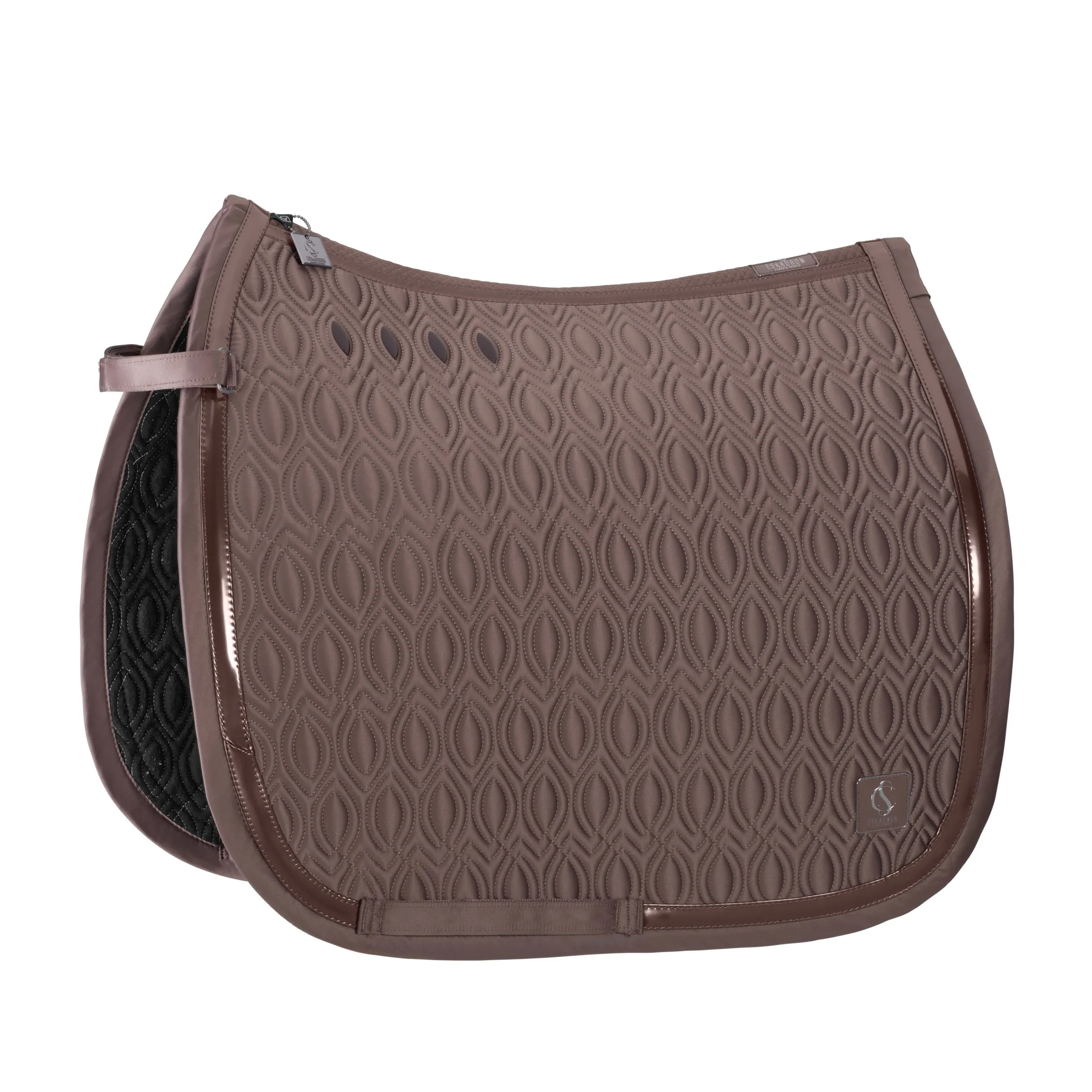 Eskadron Deep taupe mattgloss contrast saddlepad