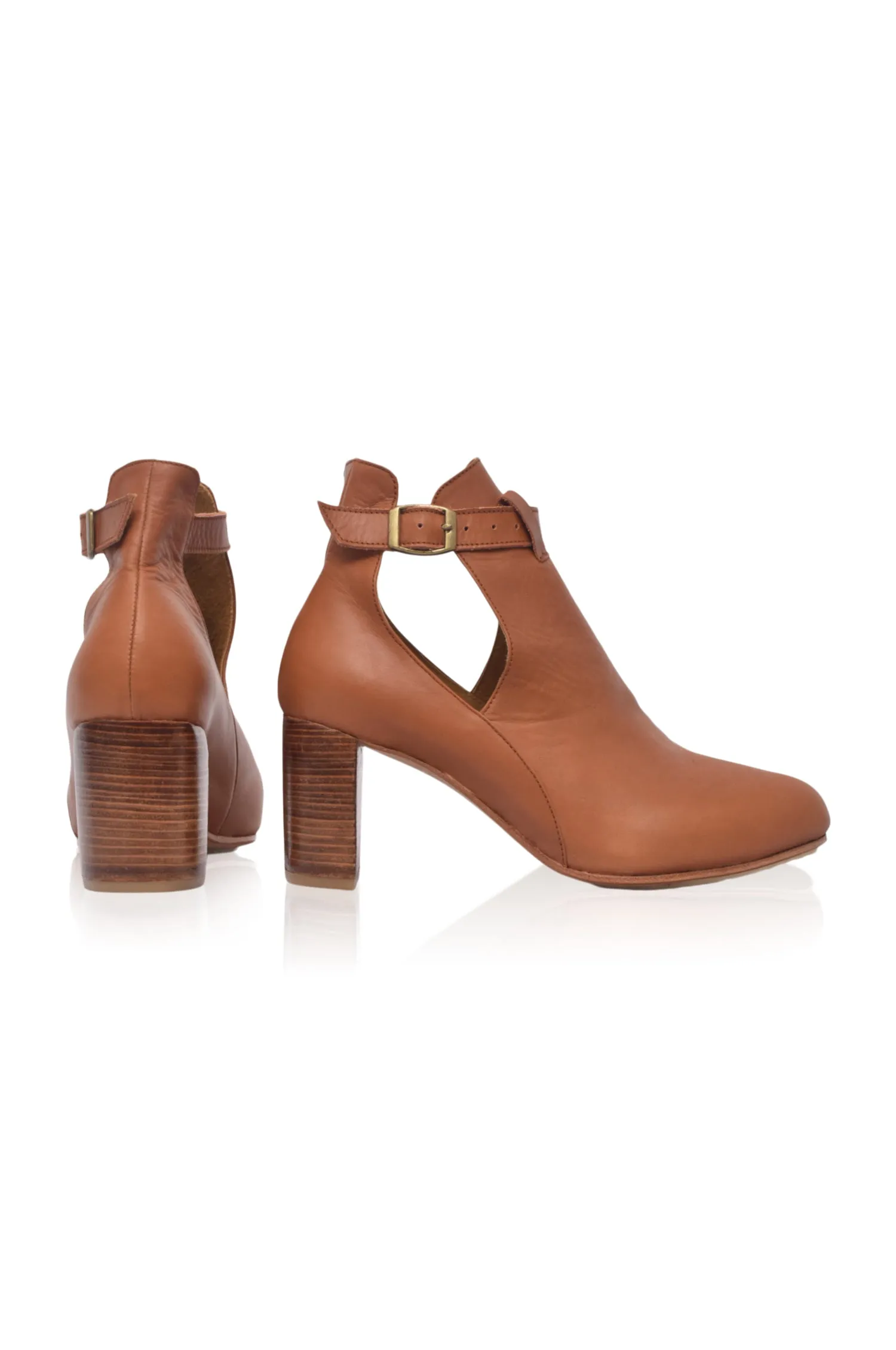 Everlast Leather Booties Heel 7cm  (*Sz. 8.5)