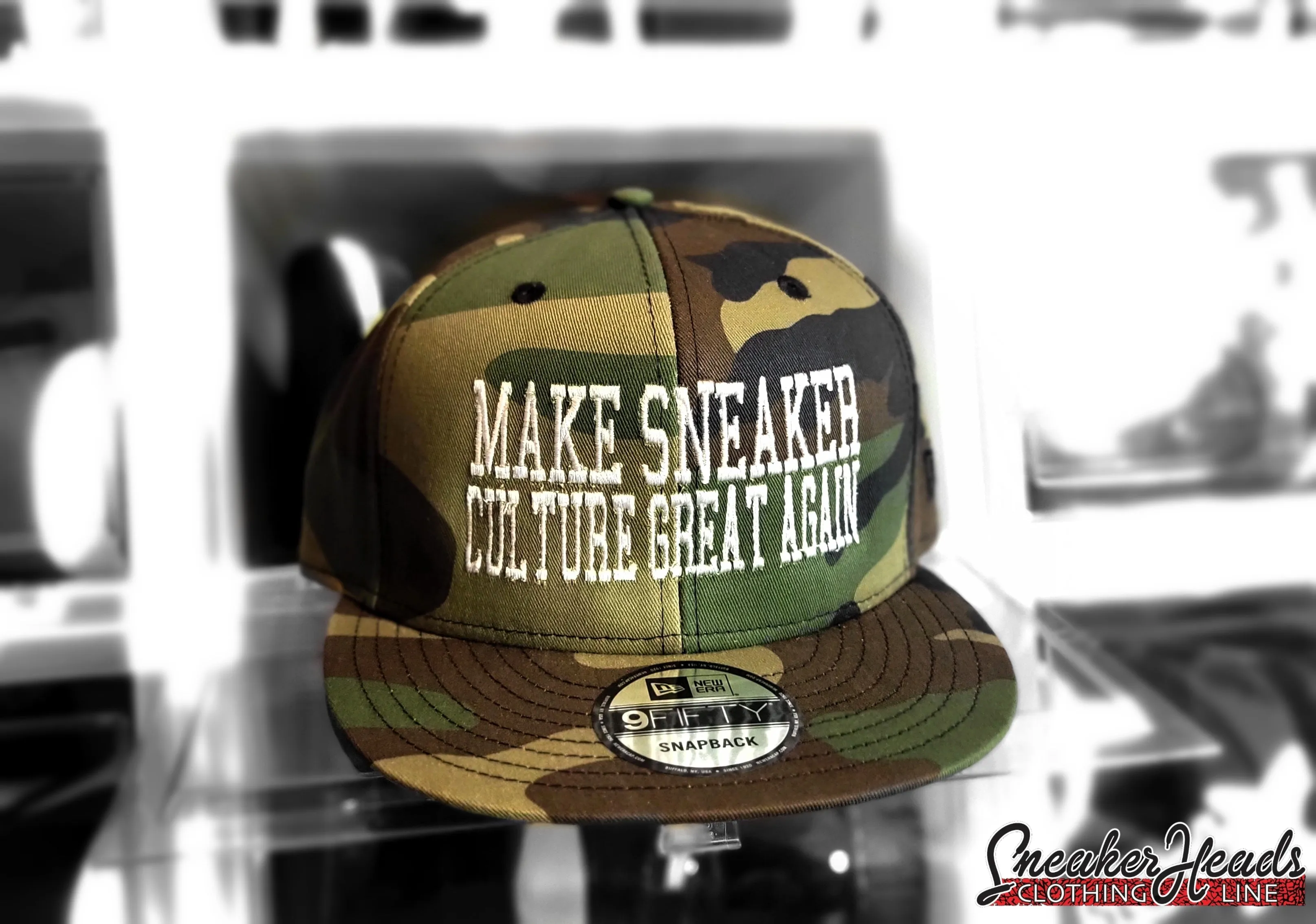 Exclusive "Make Sneaker Culture Great Again" Camo LE Snapback (NewERA Collaboration)