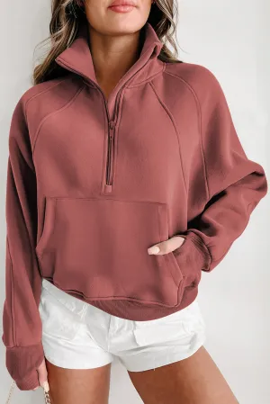 Fleece Lined Quarter Zip Sweatshirt