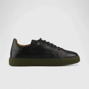 Formales Lace Up Leather Sneaker Olive 4289