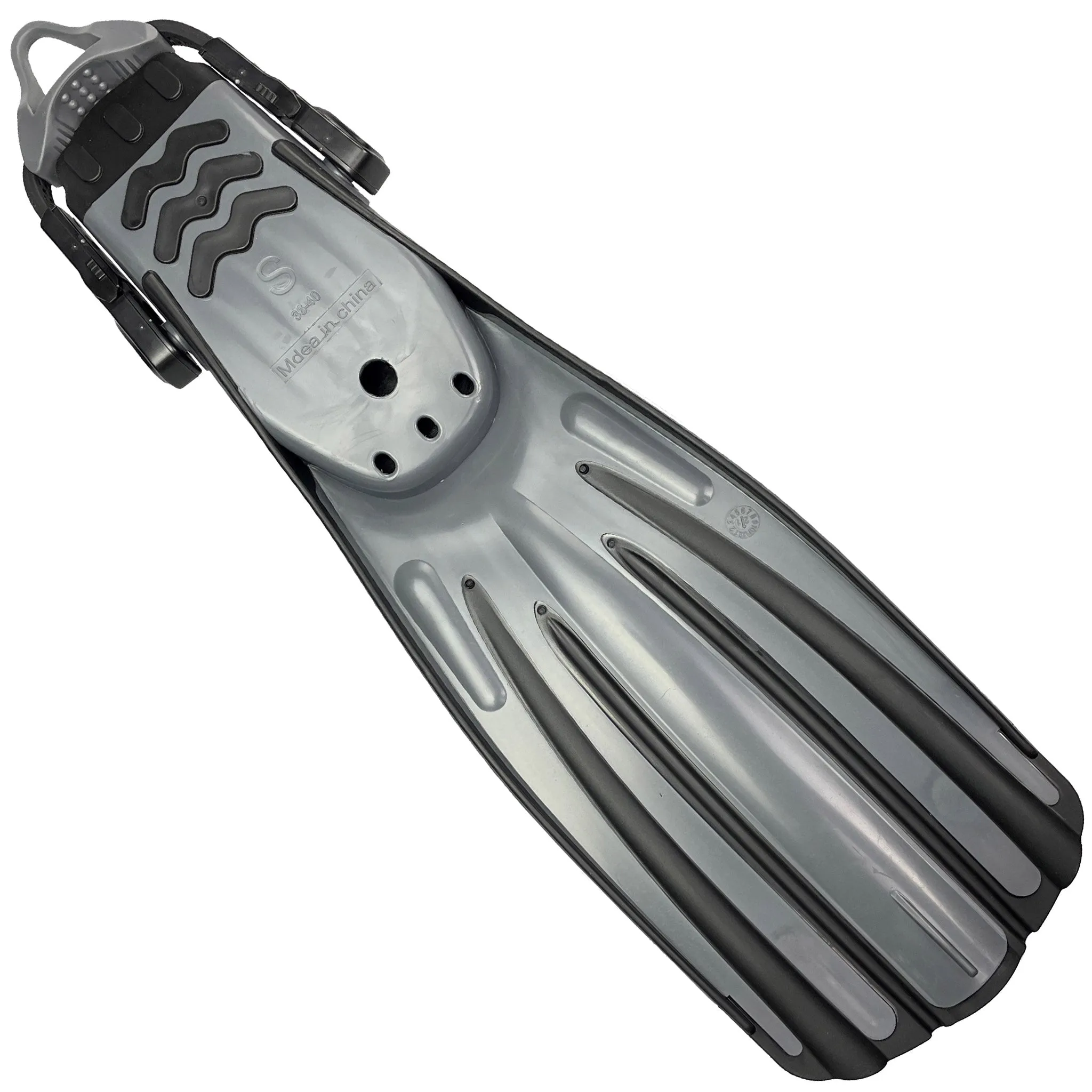Fourth Element Rec Fins for Scuba Diving & Snorkelling - Black Grey