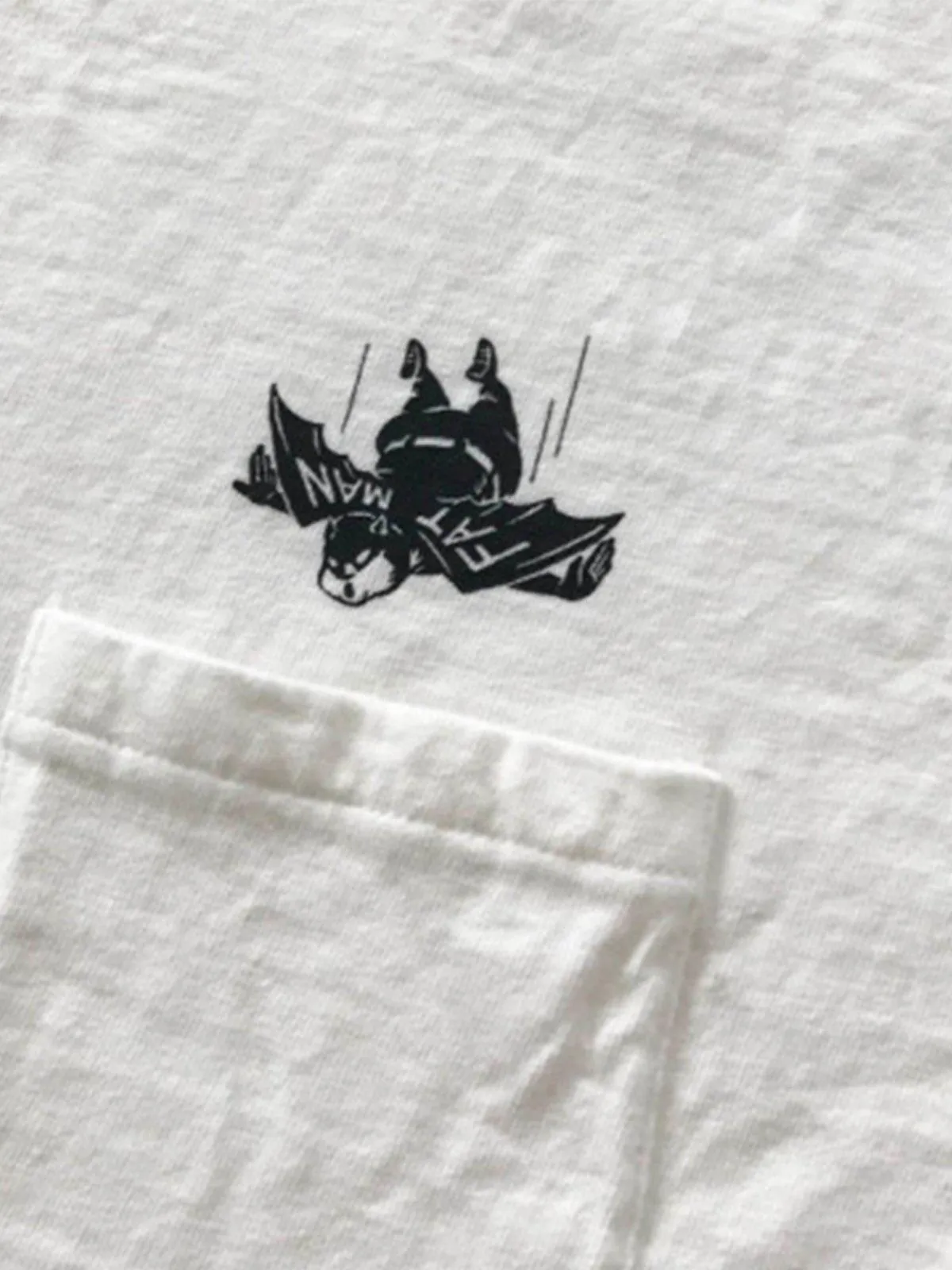 Free Rage Recycled Cotton Pocket Tee Flying Fatman White