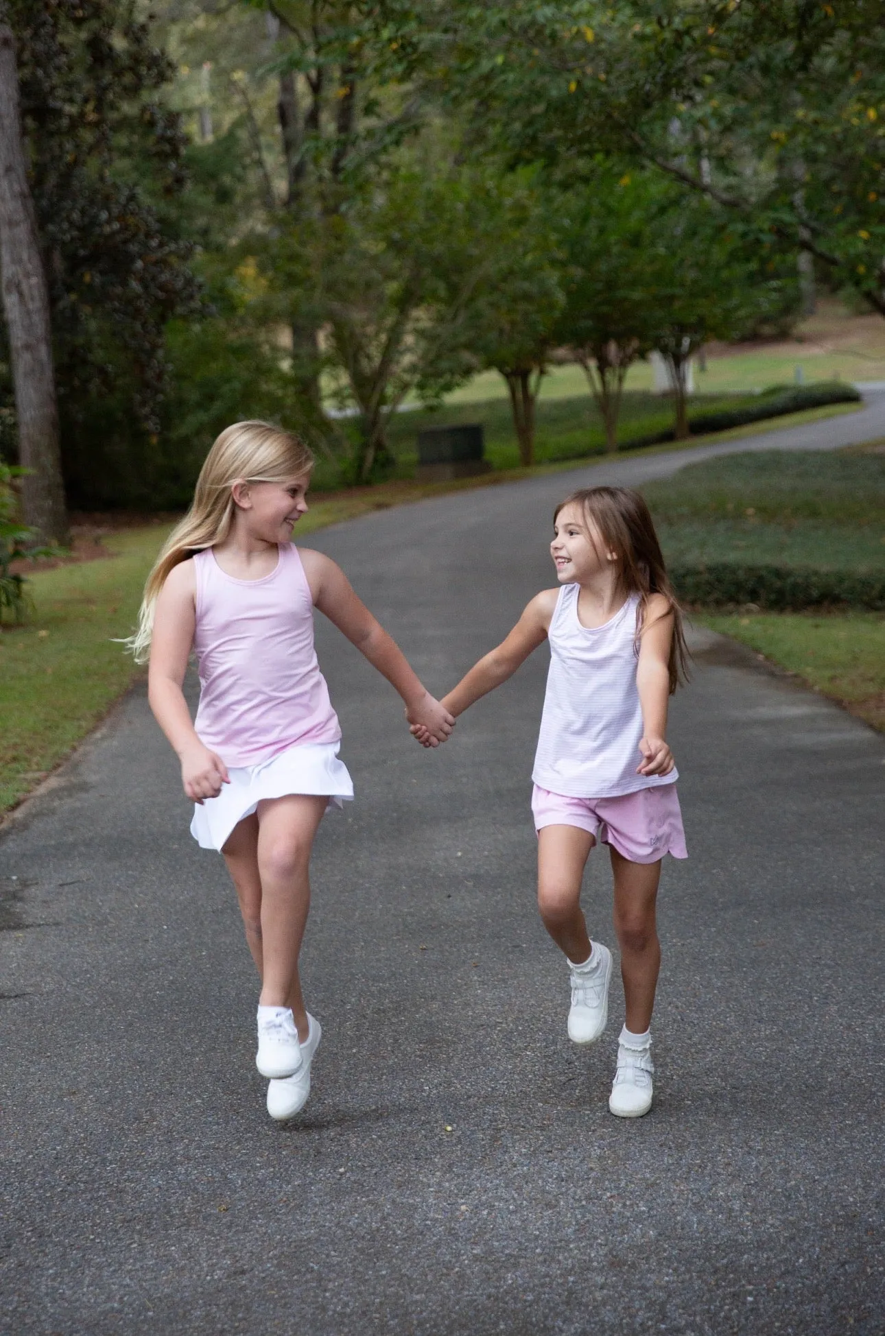 Girls' Race HER Back Active Tank Top in Pink Lady