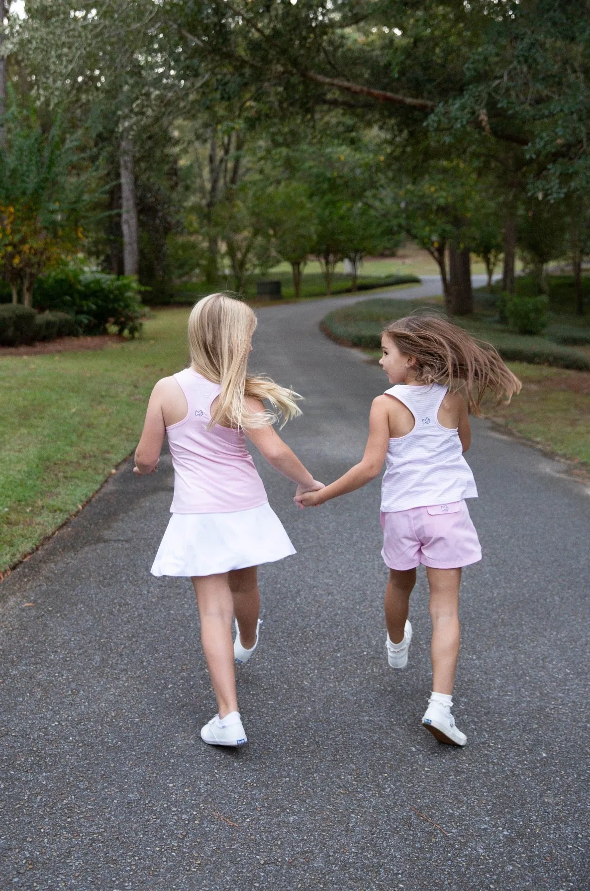 Girls' Race HER Back Active Tank Top in Pink Lady
