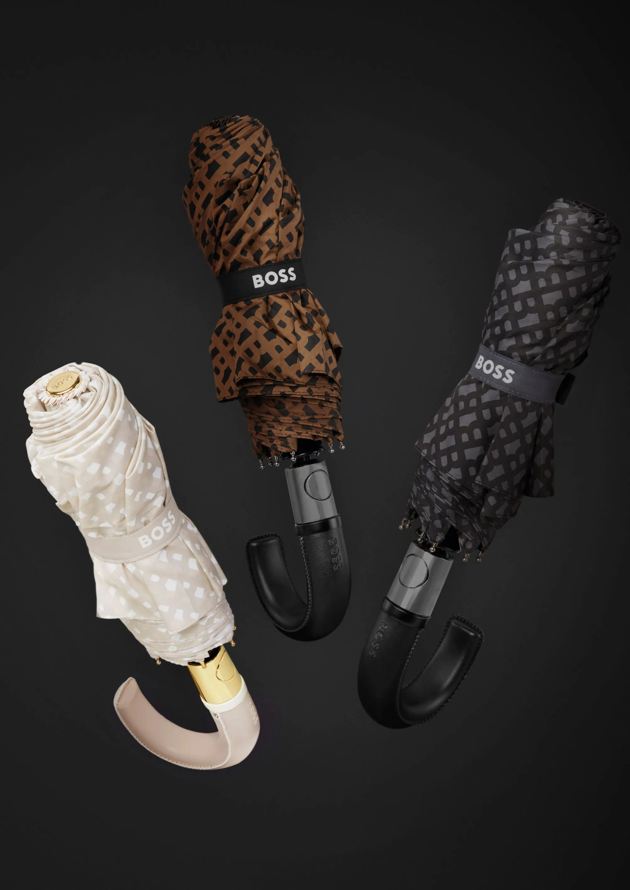 HUGO BOSS HUF310X-Pocket umbrella Monogramme Nude