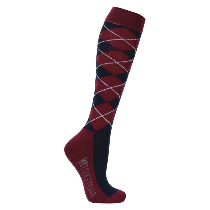 Hy Equestrian Synergy Argyle Horse Riding Socks (Pack of 3)