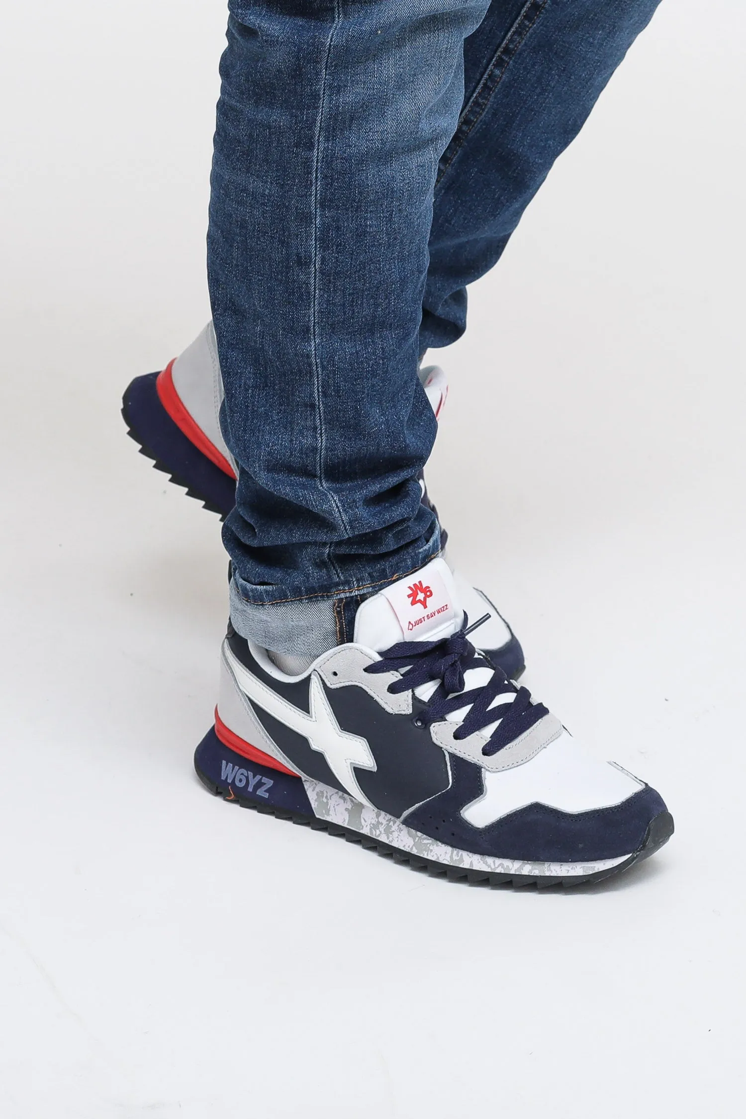 Jet-M - Suede/Nylon Marble Sole Navy-Grey