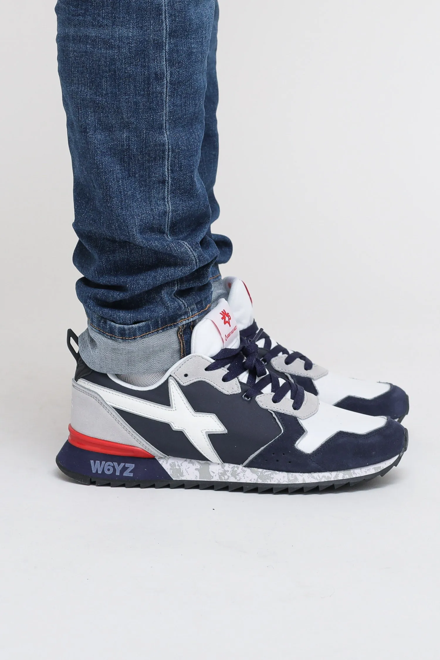 Jet-M - Suede/Nylon Marble Sole Navy-Grey