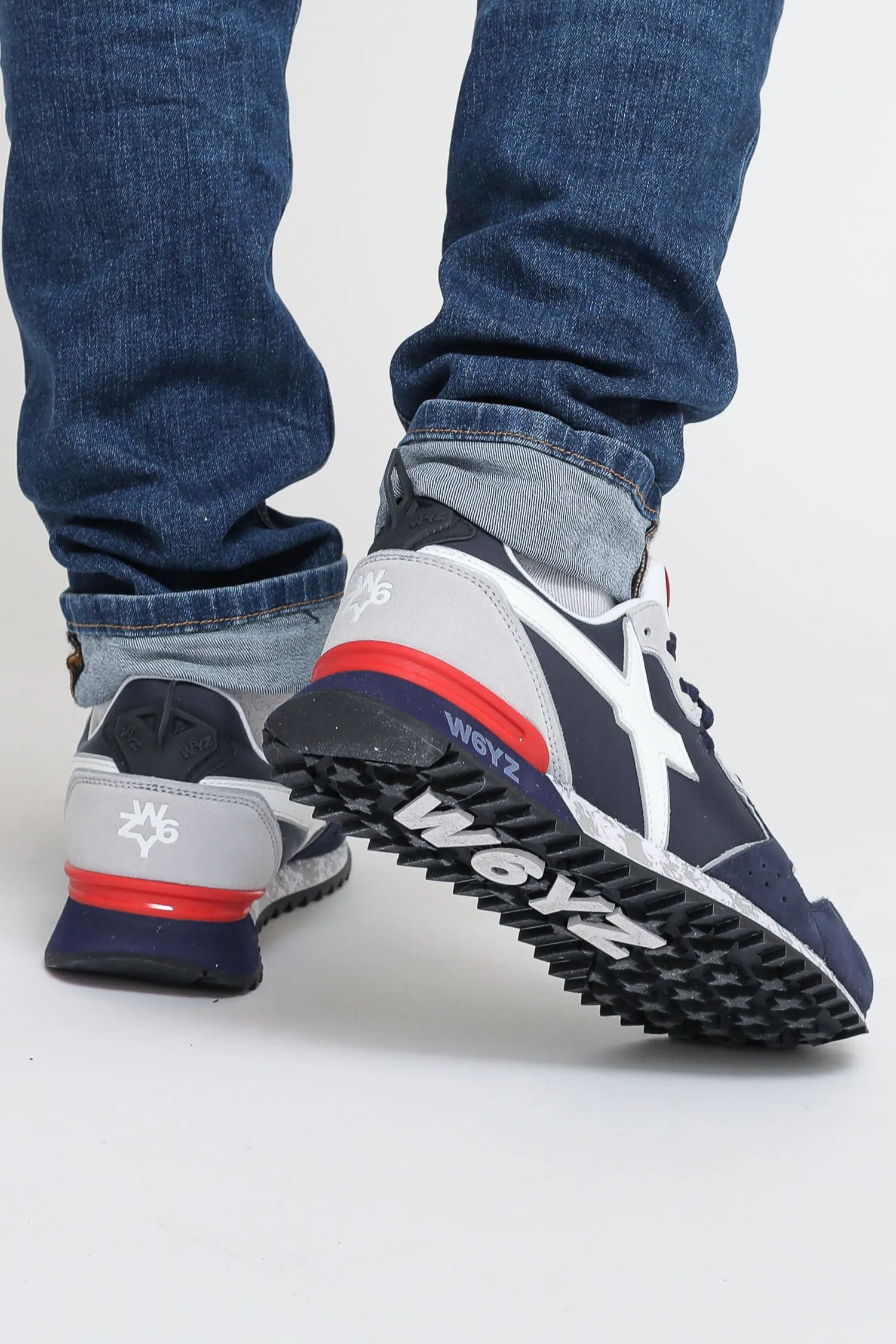Jet-M - Suede/Nylon Marble Sole Navy-Grey