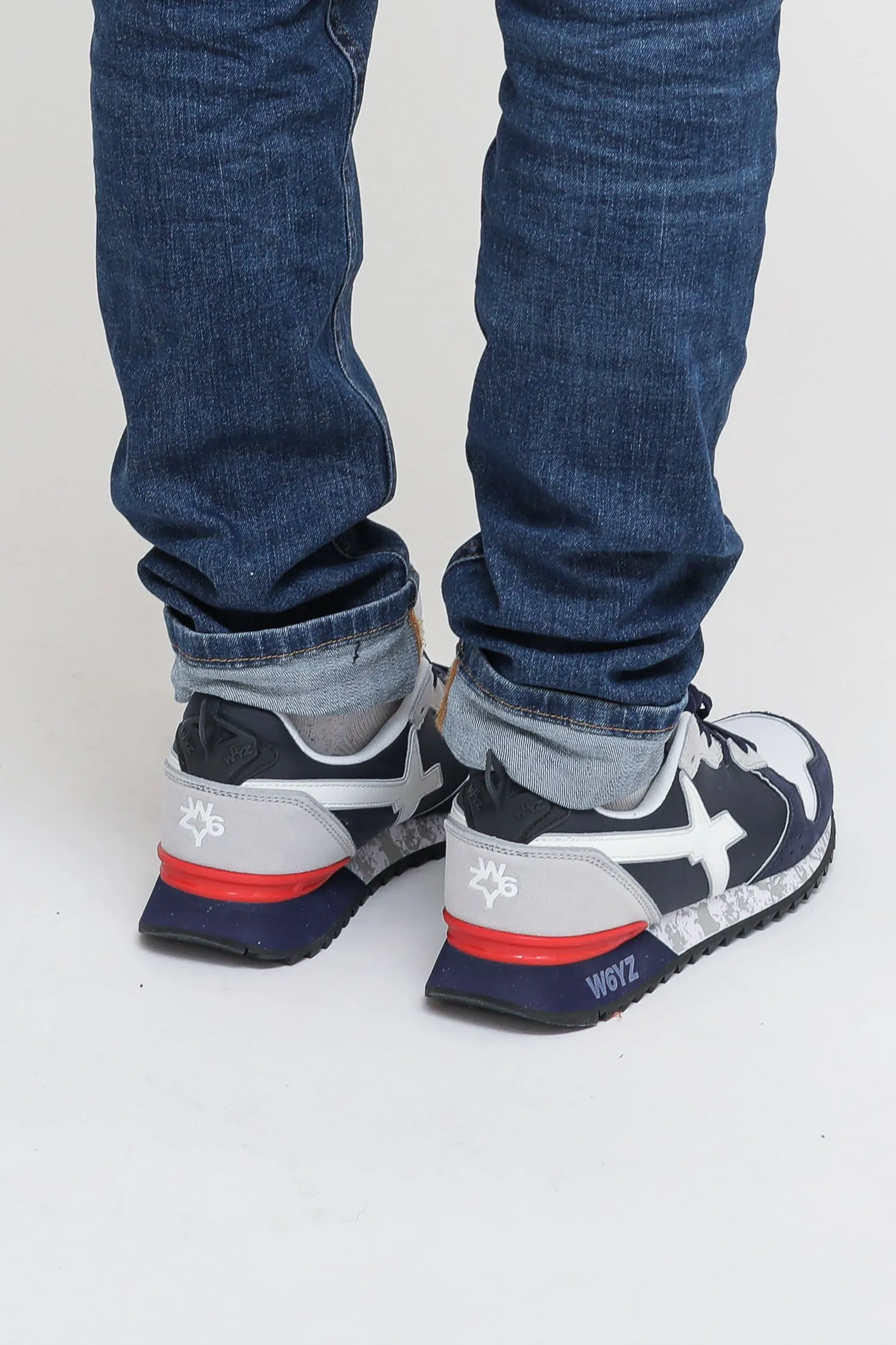Jet-M - Suede/Nylon Marble Sole Navy-Grey