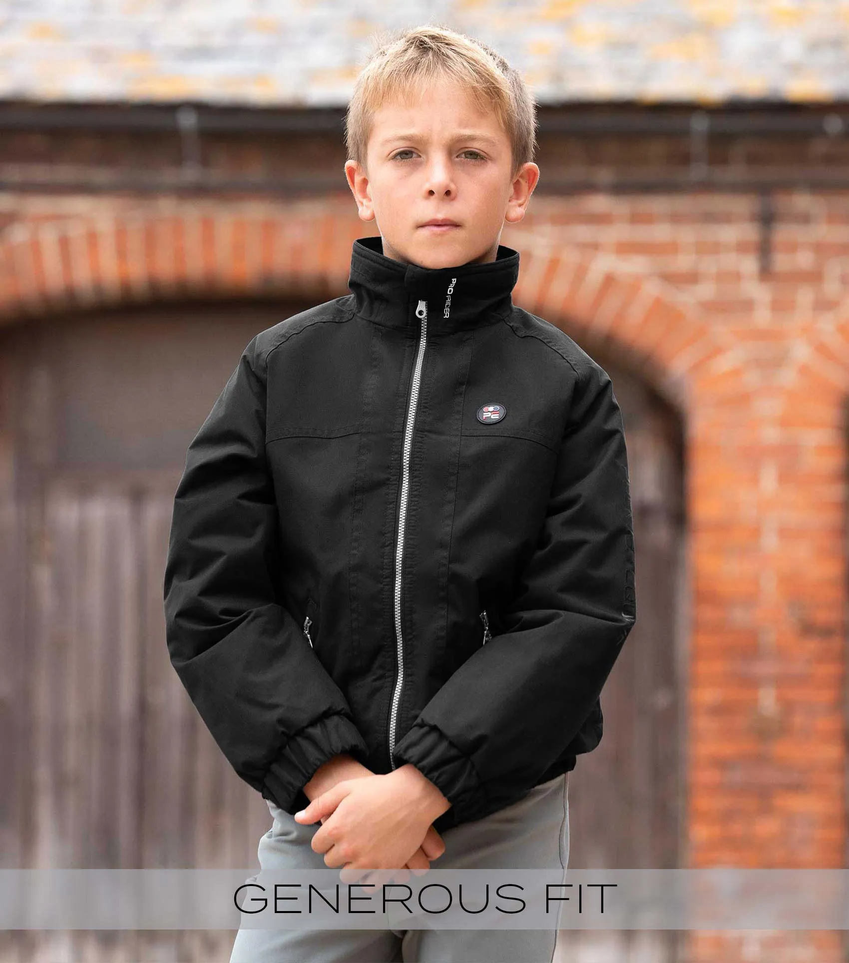 Junior Pro Rider Unisex Riding Jacket Black
