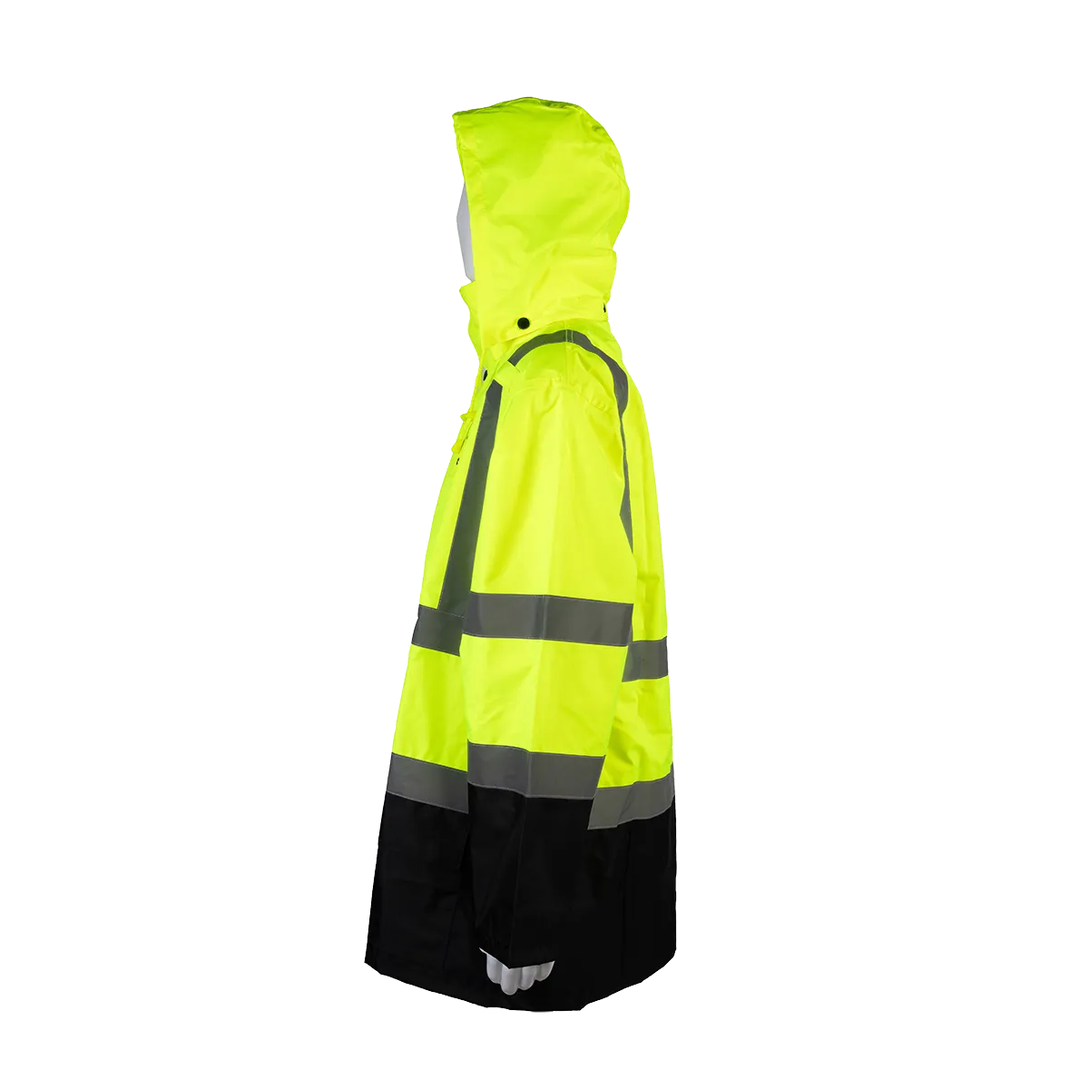 LBRJK-C3 ANSI/ISEA Class 3 Lime/Black Waterproof Rain Jacket