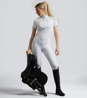Luceo Womens Gel Knee Competition Riding Tights White