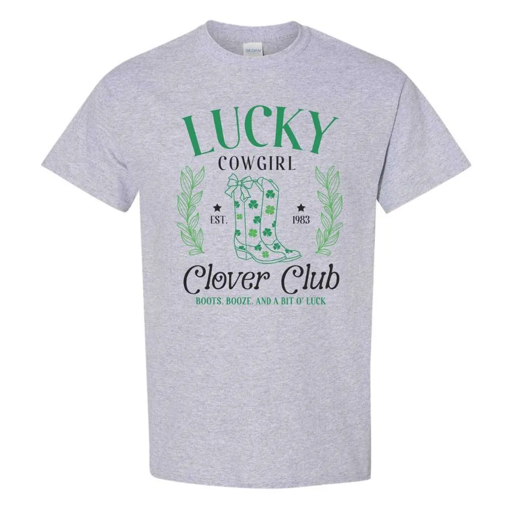 Lucky Cowgirl Clover Unisex Tshirt - St Patrick's Day T-shirt