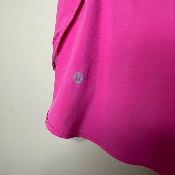 Lululemon Hotty Hot High-Rise Skirt Skort Long Sonic Pink Womens Size 6 Preppy