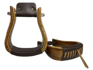 Mahogany wooden stirrups feature