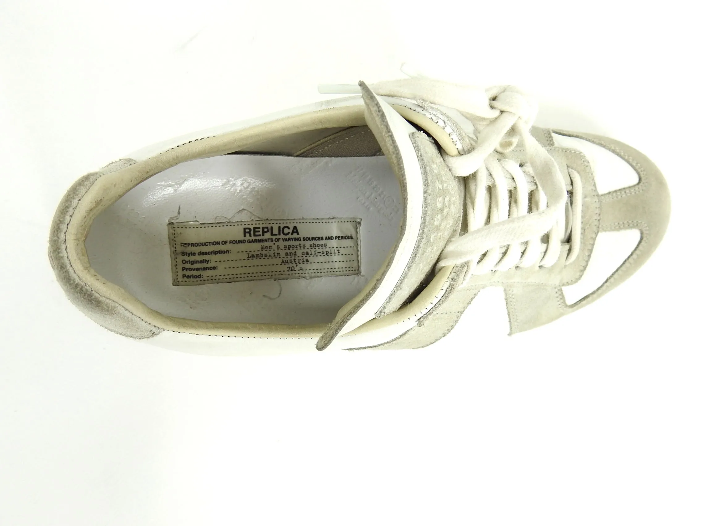 Margiela Replica Gats White Grey 41