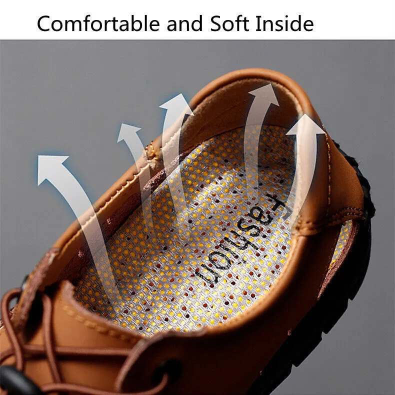 Men Sandals Summer Casual Sports Beach Shoes (Brown)
