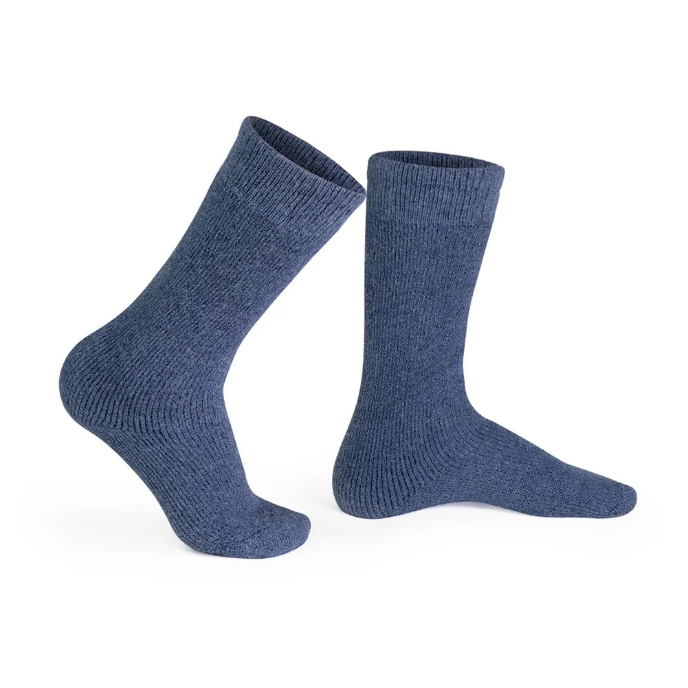 Men's Thermal Wool Socks - Black, Denim, Gray (1261C01), 3 Pack - FINAL SALE