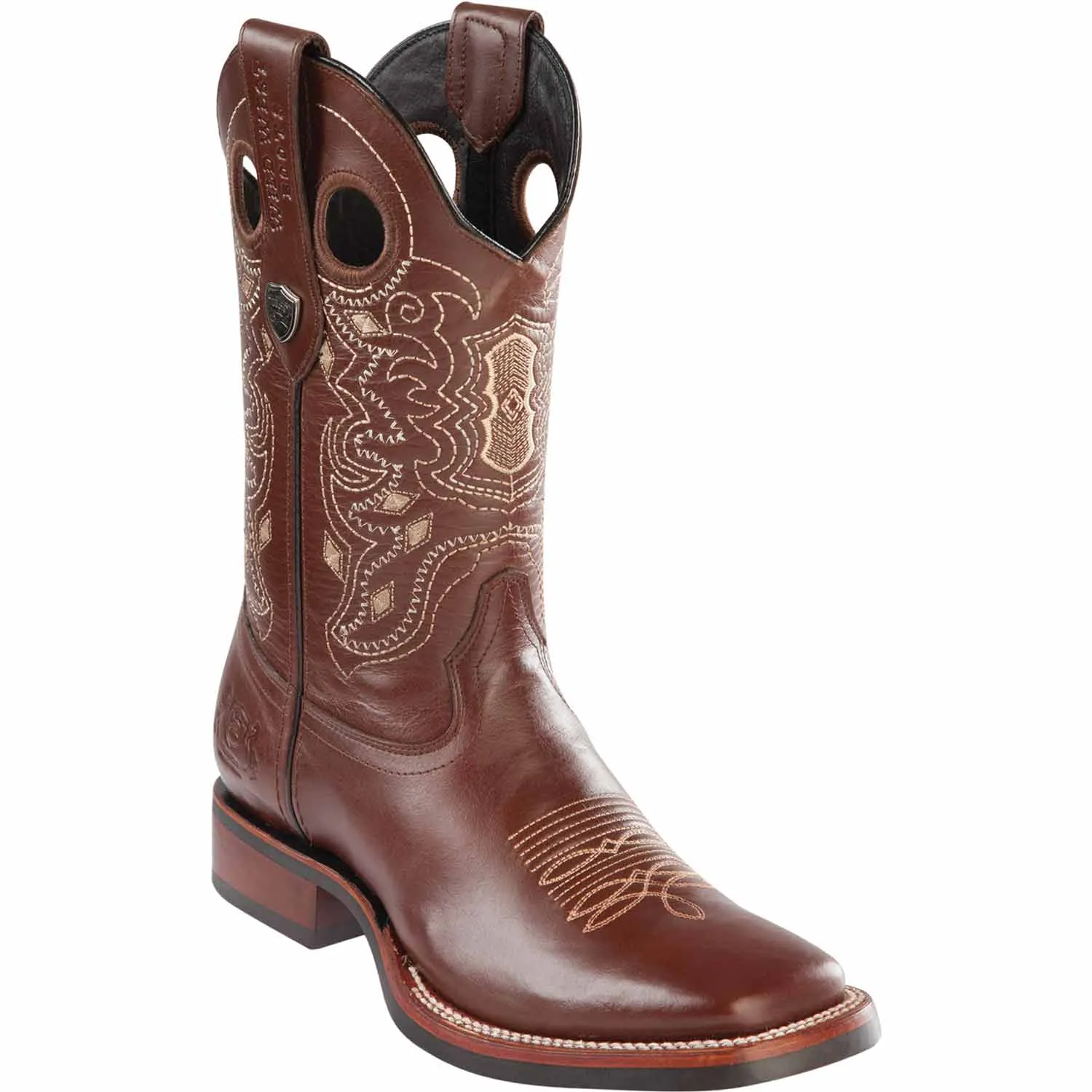 Men's Wild West Genuine Leather Ranch Toe Boots 282538
