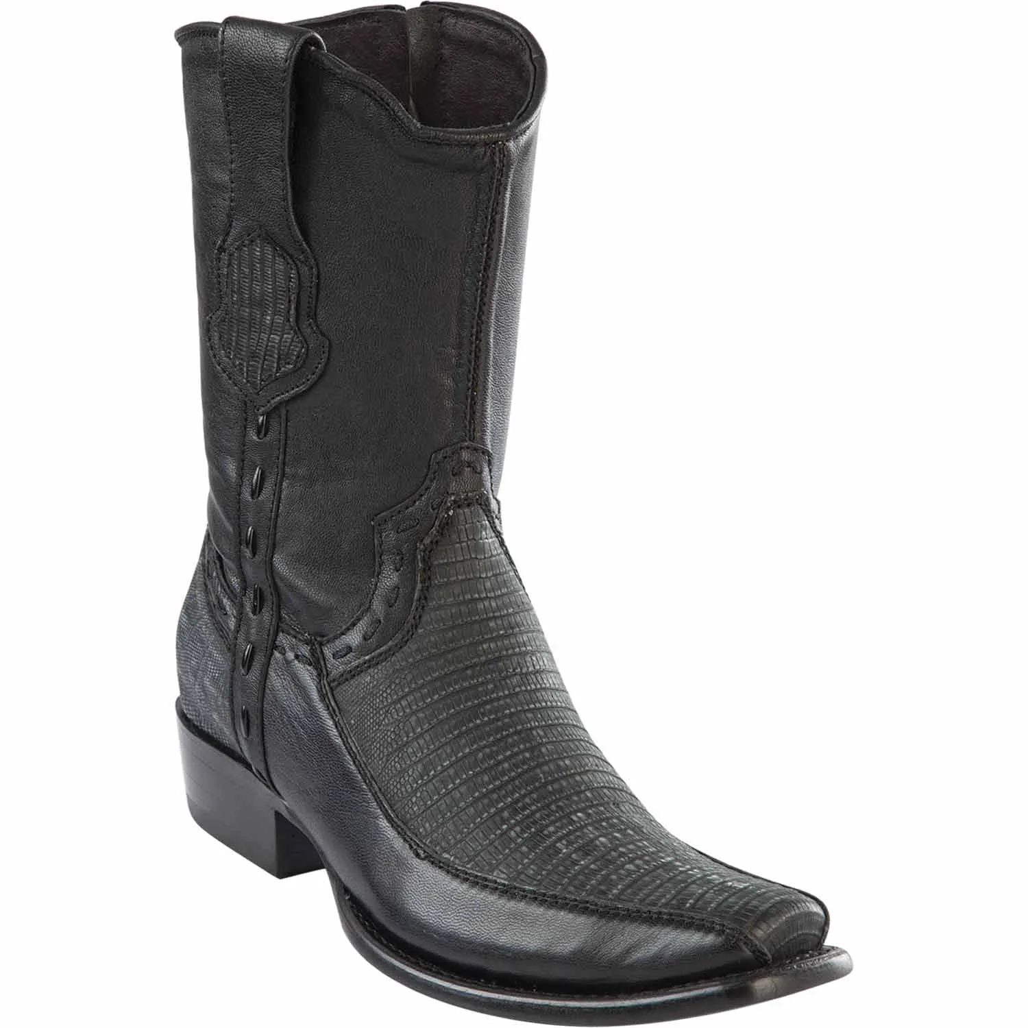 Men's Wild West Teju Lizard with Deer Dubai Toe Short Boots 279BF07