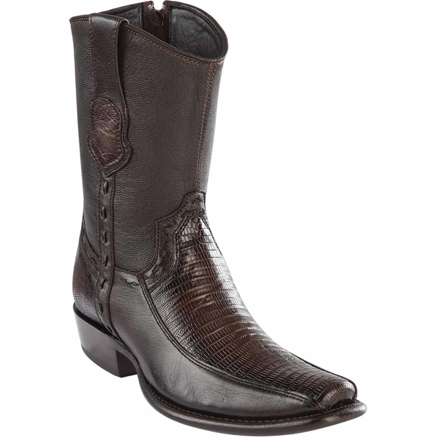 Men's Wild West Teju Lizard with Deer Dubai Toe Short Boots 279BF07