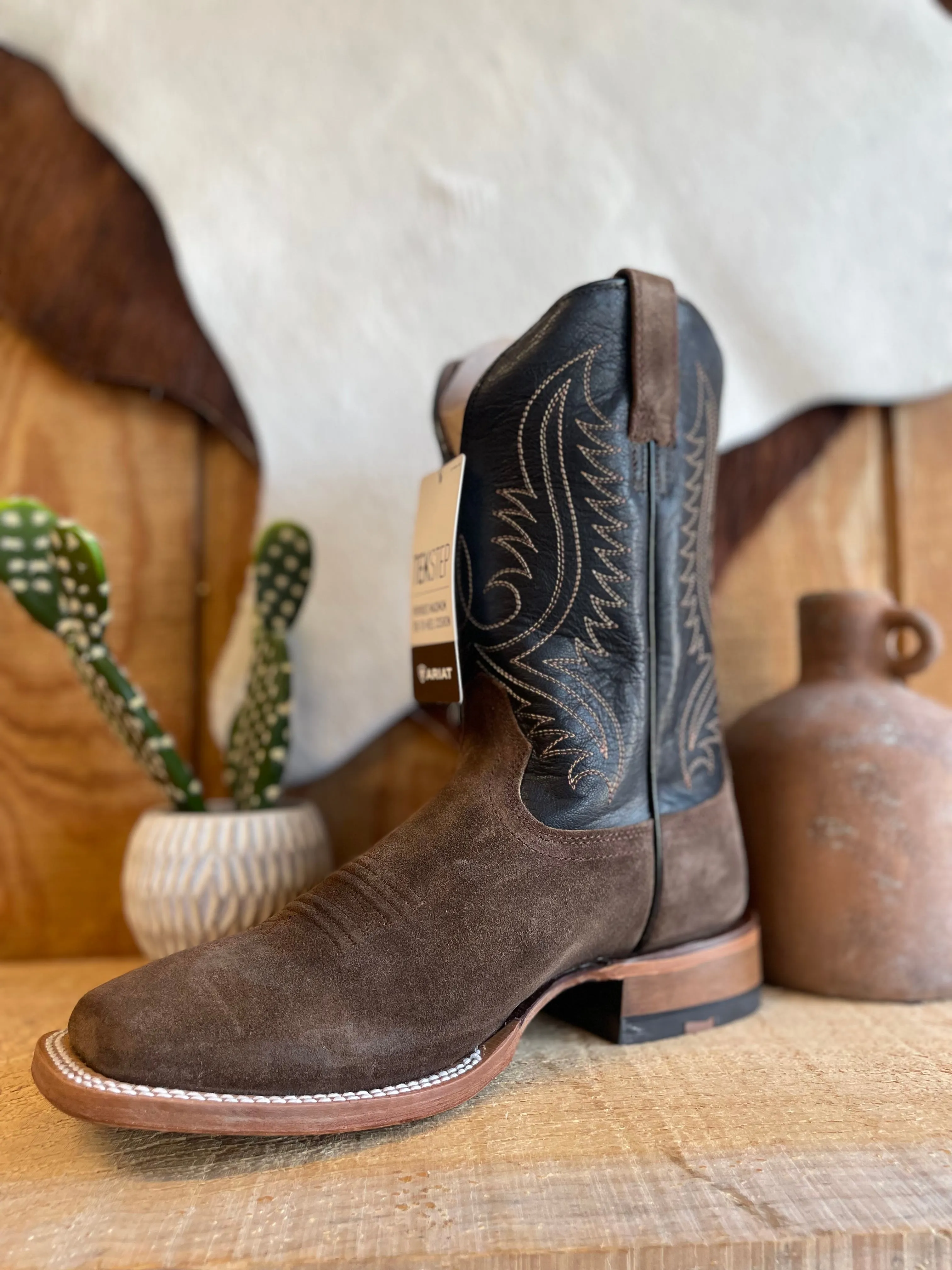MNS Circuit Paxton Cowboy Boot RANCH BROWN SUEDE