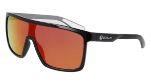 MOMENTUM - Shiny Black/Grey with Polarized Lumalens Red Ionized Lens